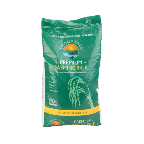 Emerald River Premium Jasmine Rice, 50 lbs