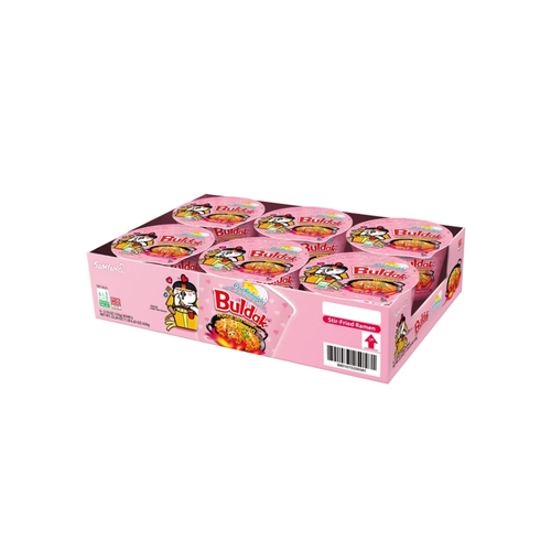 Samyang Buldak Stir-Fried Ramen, Carbonara, Spicy Chicken, 3.7 oz, 6 ct