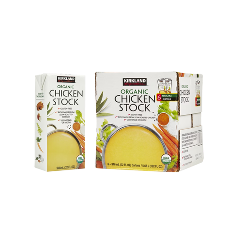 Kirkland Signature Organic Soup Stock, Chicken, 32 fl oz, 6 ct