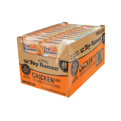 Nissin Top Ramen, Chicken, 3 oz, 48 ct