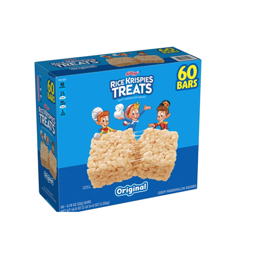 Kellogg's Rice Krispies Treats, Original, 0.78 oz, 60 ct