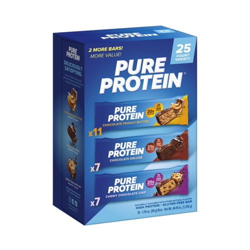 Pure Protein Bars, 20-21g Protein, Variety Pack, 1.76 oz, 25 ct
