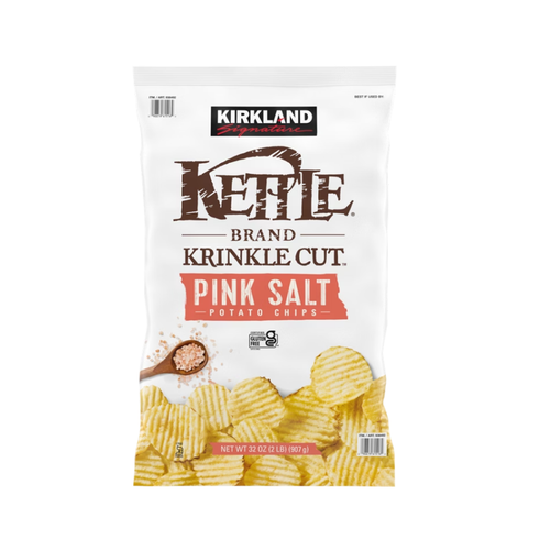 Kirkland Signature Krinkle Cut Kettle Chips, Himalayan Salt, 32 oz