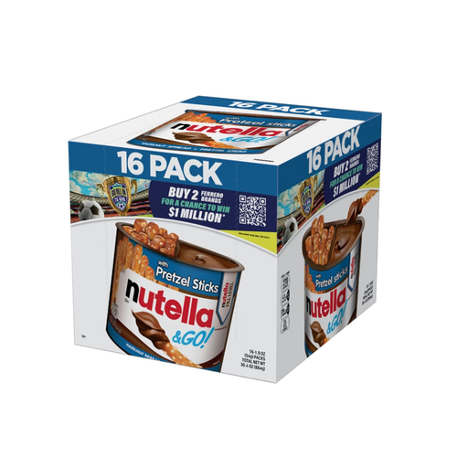 Nutella & Go Hazelnut Spread with Pretzel Sticks, 1.9 oz, 16 ct