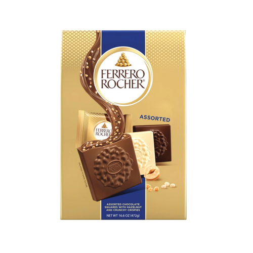 Ferrero Rocher Chocolates, Assorted Squares, 16.6 oz bag