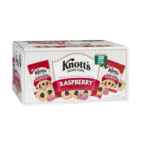 Knott's Berry Farm Premium Shortbread Cookies, Raspberry, 2 oz, 36 ct