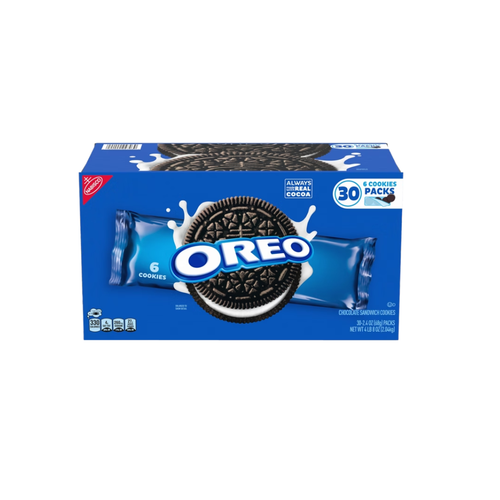 OREO Chocolate Sandwich Cookies, 2.4 oz, 30 ct