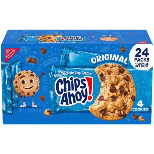CHIPS AHOY! Chocolate Chip Cookies, Original, 1.55 oz, 24 ct
