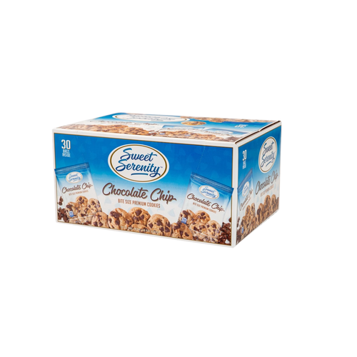 Sweet Serenity Bite Size Premium Cookies, Chocolate Chip, 2 oz, 30 ct