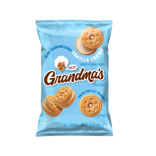Grandma's Mini Sandwiches Cookies, Vanilla Creme, 3.71 oz, 24 ct