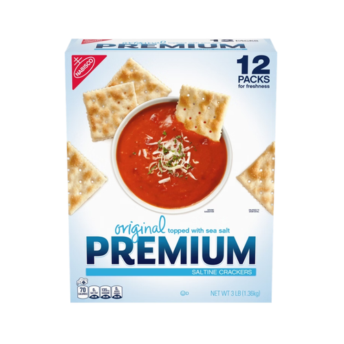 Premium Saltine Crackers, Original, 12 packs, 48 oz