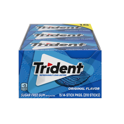 Trident Sugar Free Gum, Original, 14 Pieces, 15 ct