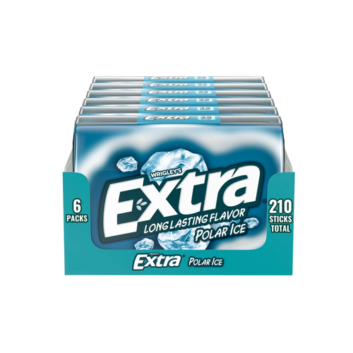 Extra Sugar Free Chewing Gum, Polar Ice, Mega Pack, 35 sticks, 6 ct