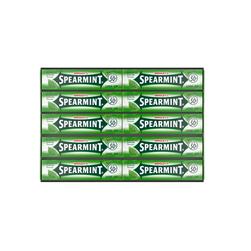 Wrigley's Spearmint Chewing Gum, Original 50 Cent Gum, 5 Sticks, 40 ct