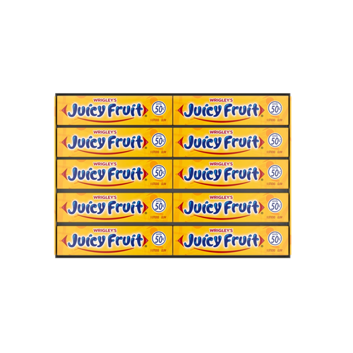 Wrigley's Juicy Fruit Chewing Gum, Original 50 Cent, 5 Sticks, 40 ct
