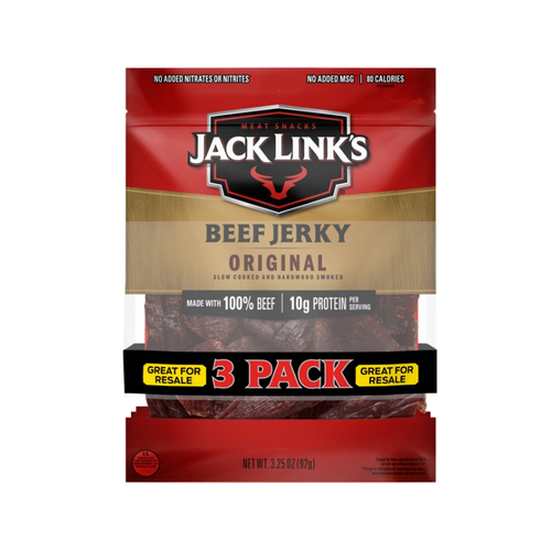 Jack Link's Beef Jerky, Original, 3.25 oz, 3 ct