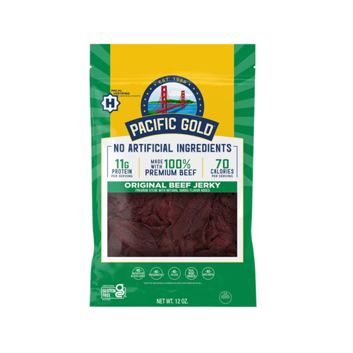 Pacific Gold Halal Beef Jerky, Original, 12 oz