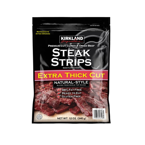 Kirkland Signature Premium Cuts Extra Thick Steak Strips, Natural, 12 oz