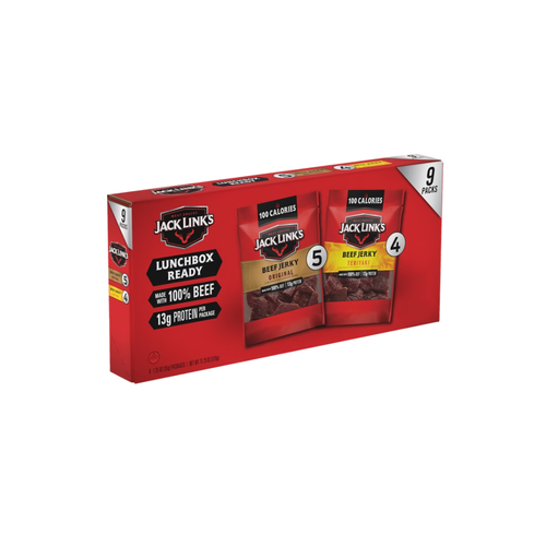 Jack Link's Beef Jerky, Variety Pack, 1.25 oz, 9 ct