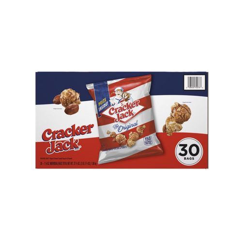 Cracker Jack, Original Caramel Coated Popcorn and Peanuts, 1.25 oz, 30 ct