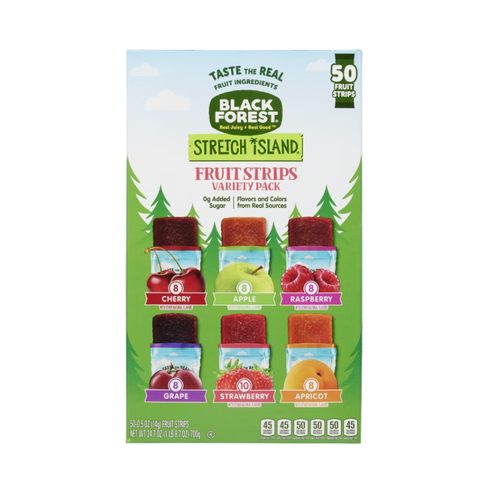 Black Forest Stretch Island Fruit Strips, Variety Pack, 0.5 oz, 50 ct