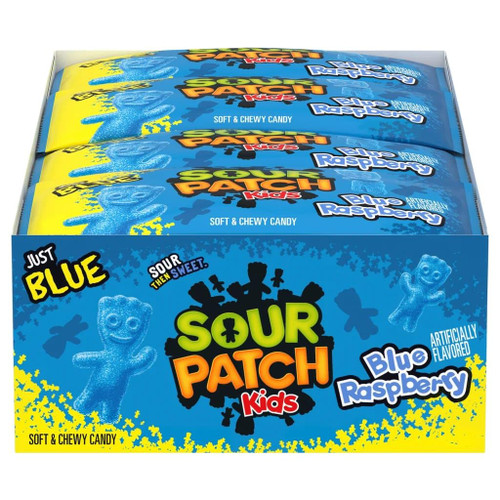 SOUR PATCH KIDS, Soft & Chewy Candy, Blue Raspberry, 2 oz, 24 ct