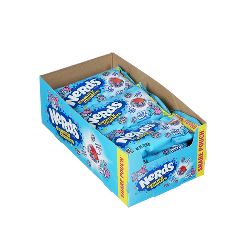 Nerds Candy Gummy Clusters, Very Berry, Share Pouch, 3 oz, 12 ct