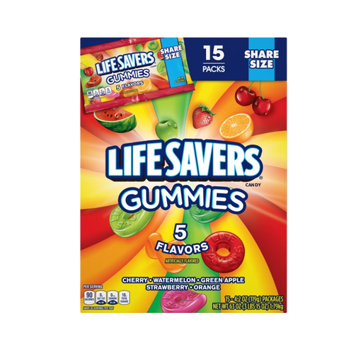 Life Savers Share Size Gummies, 5 Flavors, 4.2 oz, 15 ct