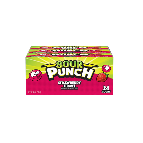 Sour Punch Straws, Strawberry, 2 oz, 24 ct