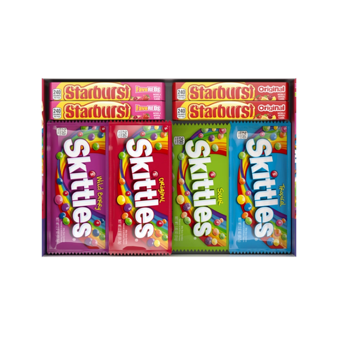 Skittles and Starburst Chewy Candy, Variety Pack, 30 ct