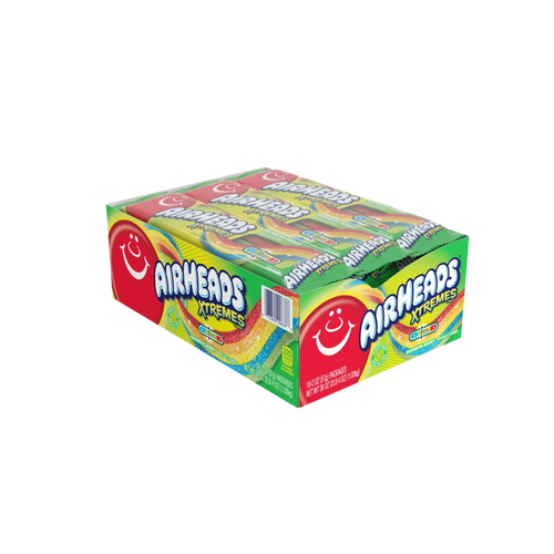 AirHeads Xtremes Sweetly Sour Belts, Rainbow Berry, 2 oz, 18 ct