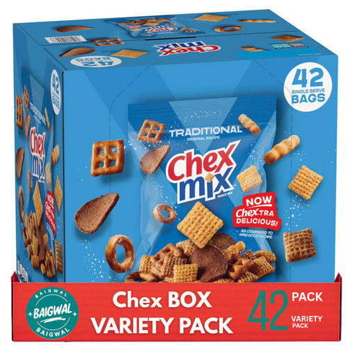Chex Mix Snack Mix, Traditional, 1.75 oz, 42 ct