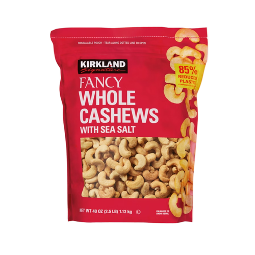 Kirkland Signature Fancy Whole Cashews with Sea Salt, 2.5 lbs
