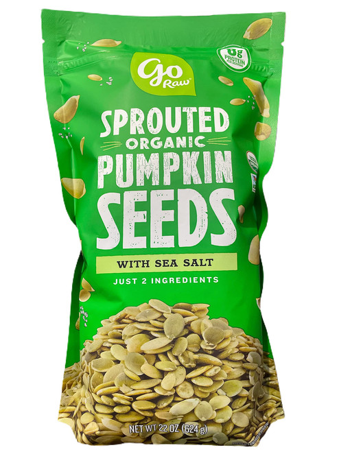 Go Raw Sprouted Organic Pumpkin Seeds with Sea Salt, 22 oz