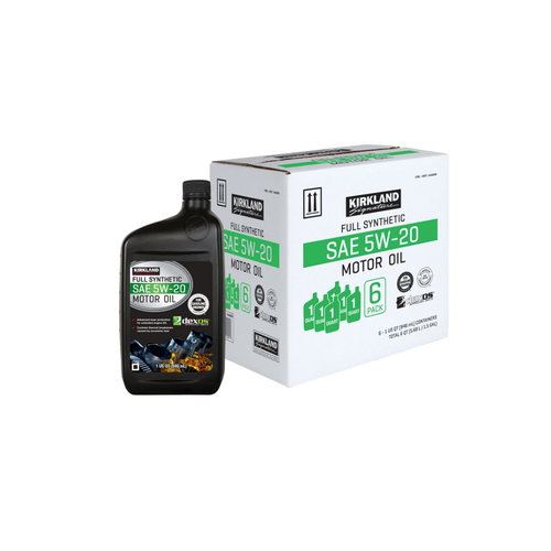 Kirkland Signature SAE 5W-20 Full Synthetic Motor Oil, 1 Quart, 6 ct