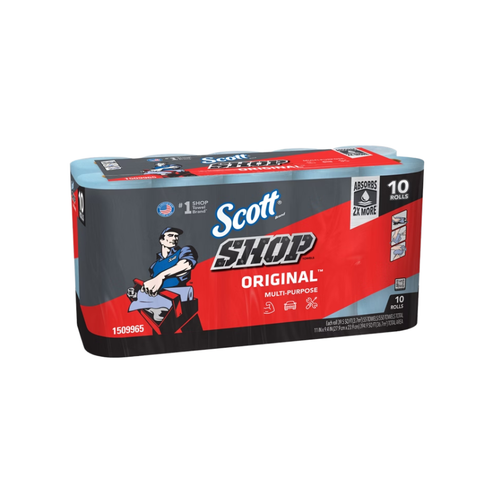 Scott Shop Towels, Original Multi-Purpose, Blue, 10 ct