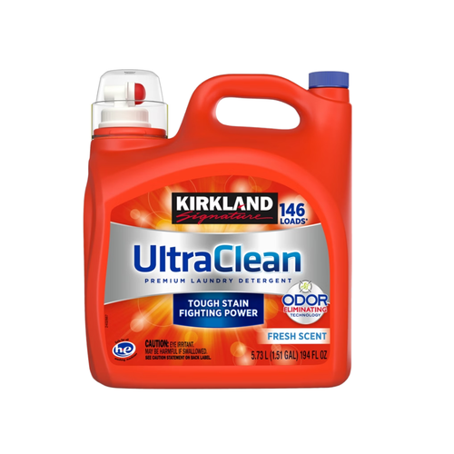 Kirkland Signature Liquid Laundry Detergent, Ultra Clean, HE Compatible, Fresh Scent, 194 fl oz
