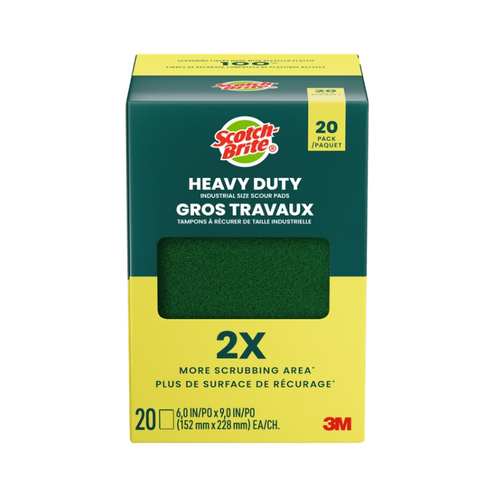 Scotch-Brite Heavy Duty Scour Pads, 6"L x 9"W, 20 ct