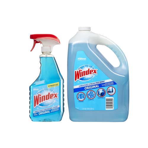 Windex Original Glass Cleaner, 32 fl oz + 169 fl oz Refill