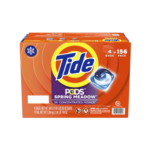 Tide PODS Laundry Detergent, HE Compatible, Spring Meadow, 156 ct