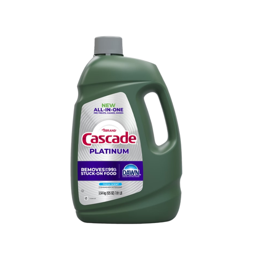 Cascade Platinum Dawn All-In-One Liquid Dishwasher Detergent, Fresh Scent, 125 oz