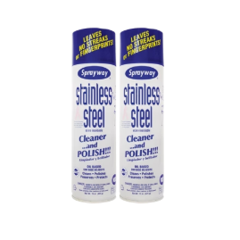 Sprayway Stainless Steel Cleaner and Polish, 15 oz, 2 ct