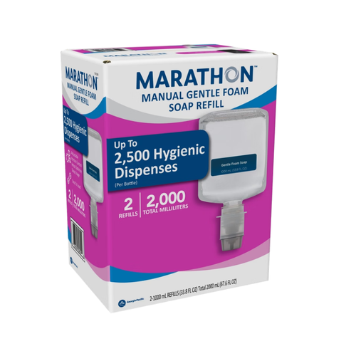Marathon Manual Gentle Foam Soap Refill, 33.8 fl oz, 2 ct