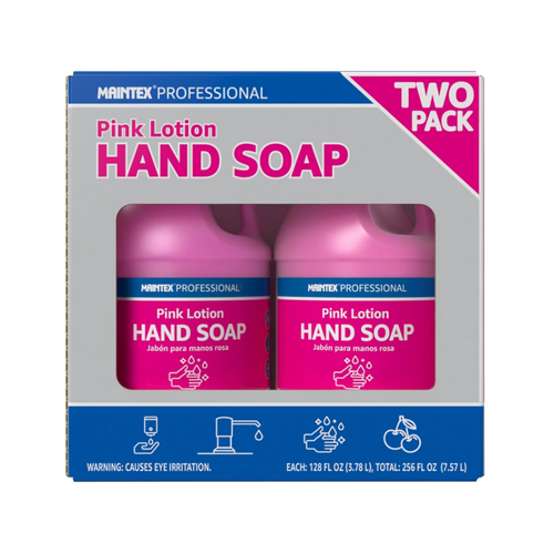 Maintex Professional Pink Lotion Hand Soap, Cherry Scent, 128 fl oz, 2 ct
