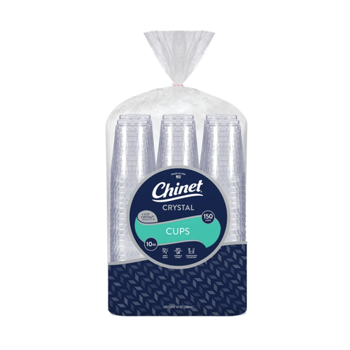 Chinet Plastic Cups, Cut Crystal, 10 oz, 150 ct