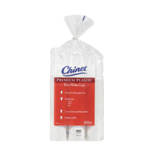 Chinet Premium Plastic Cold Cups, 10 oz, 420 ct
