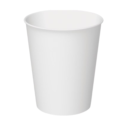 Home Graphic Packaging Paper Hot Cups, Carte Blanc White, 8 oz, 600 ct