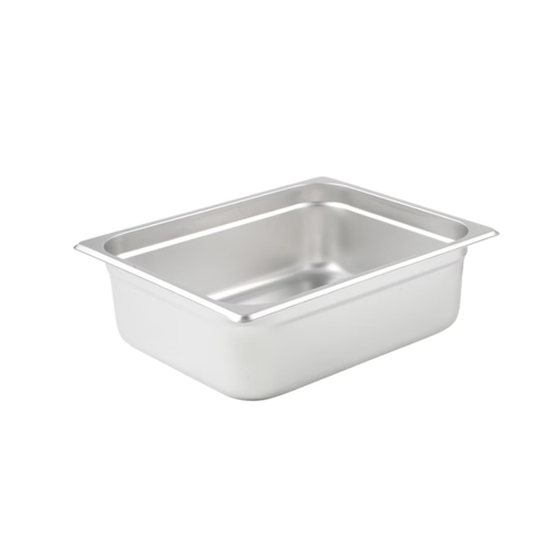 Winco 4" Anti-Jam Steam Pan, Half Size, Stainless Steel