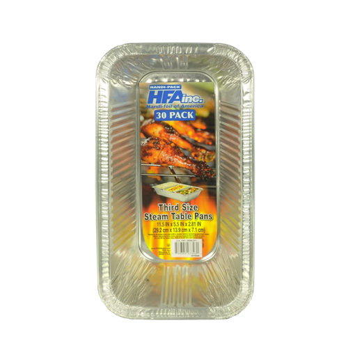 HFA inc. Handi-Foil Steam Table Pan, Third Size, 30 ct