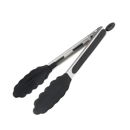 Winco 9" Non-Slip Locking Tongs, Stainless Steel, 4 ct